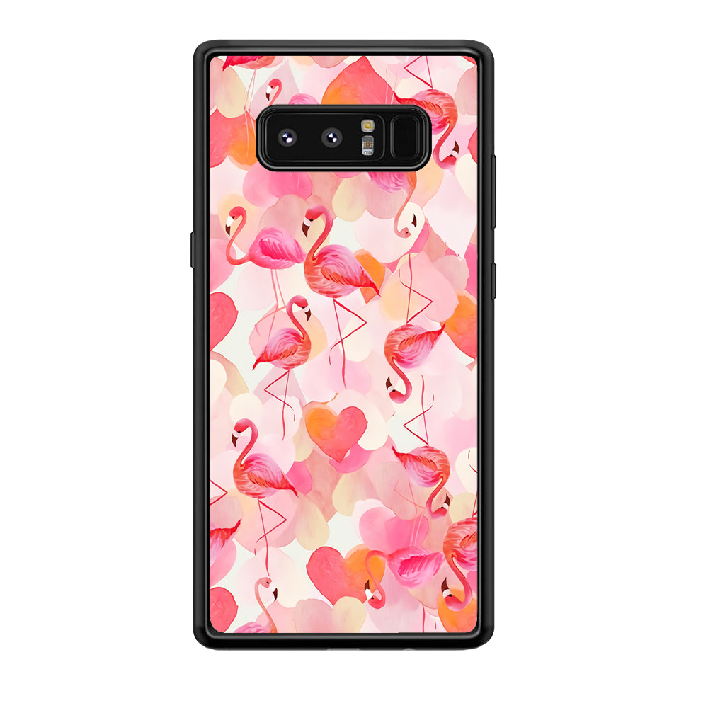 Beautiful Flamingo Art Samsung Galaxy Note 8 Case-Phone Case-Tempered Glass Case-Altracase