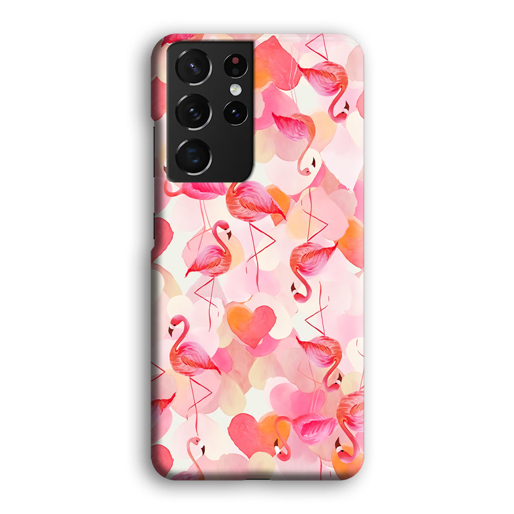 Beautiful Flamingo Art Samsung Galaxy S21 Ultra Case-Phone Case-3D Case-Altracase
