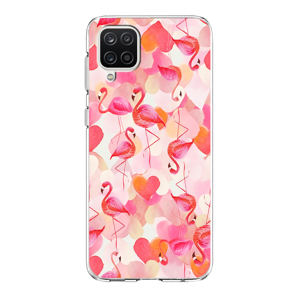 Beautiful Flamingo Art Samsung Galaxy A12 Case-Phone Case-Clear Soft Case-Altracase