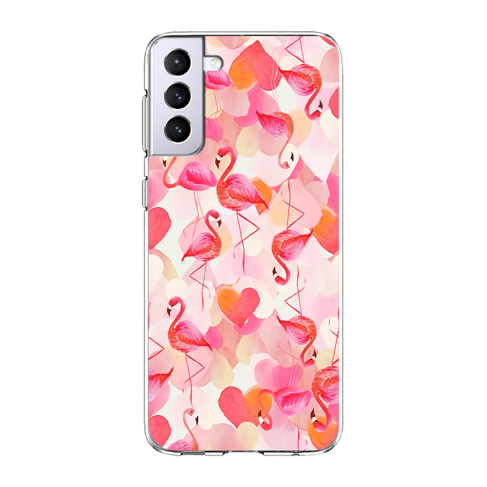 Beautiful Flamingo Art Samsung Galaxy S21 Plus Case-Phone Case-Clear Soft Case-Altracase