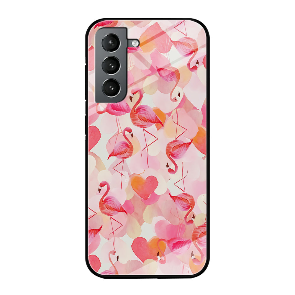 Beautiful Flamingo Art Samsung Galaxy S24 Plus Case-Phone Case-Tempered Glass Case-Altracase