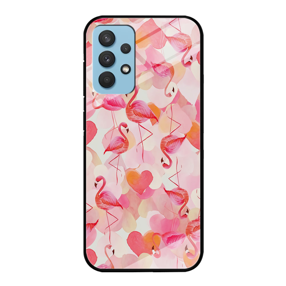 Beautiful Flamingo Art Samsung Galaxy A32 Case-Phone Case-Tempered Glass Case-Altracase