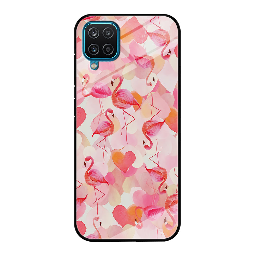 Beautiful Flamingo Art Samsung Galaxy A12 Case-Phone Case-Tempered Glass Case-Altracase