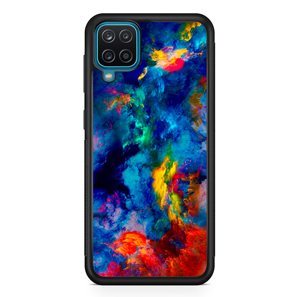 Beautiful Marble Colorful 001 Samsung Galaxy A12 Case-Phone Case-Rubber Black (2D Case)-Altracase