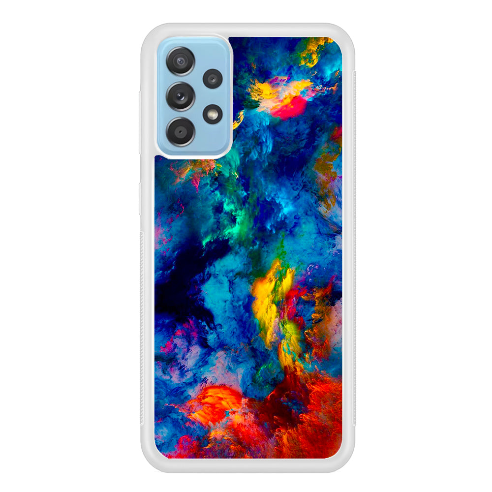 Beautiful Marble Colorful 001 Samsung Galaxy A52 Case-Phone Case-Rubber White (2D Case)-Altracase