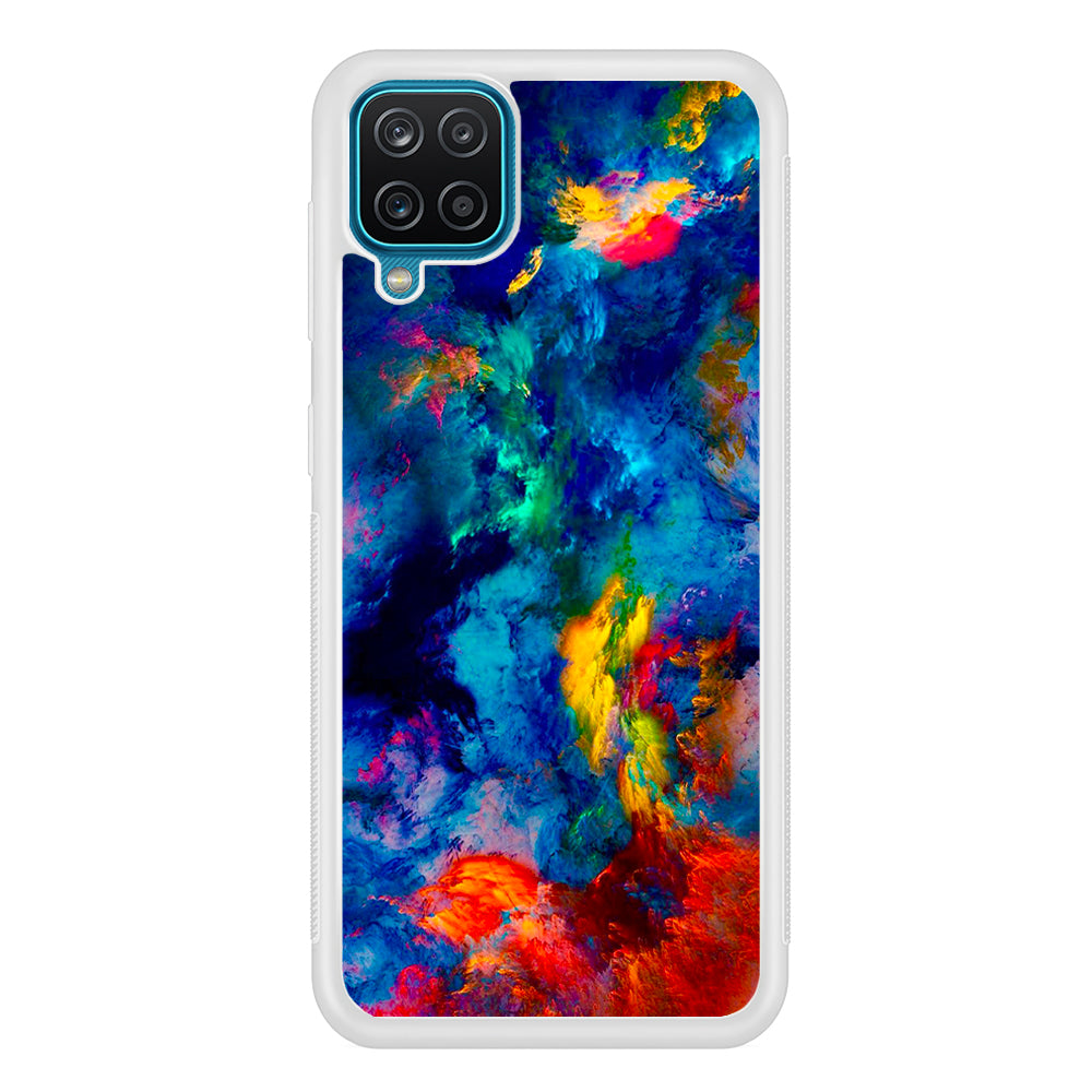 Beautiful Marble Colorful 001 Samsung Galaxy A12 Case-Phone Case-Rubber White (2D Case)-Altracase