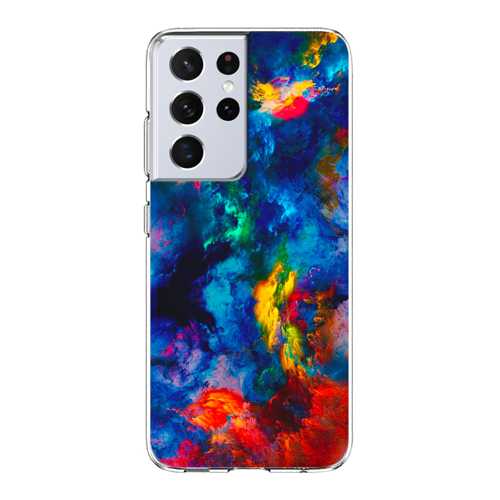 Beautiful Marble Colorful 001 Samsung Galaxy S21 Ultra Case-Phone Case-Clear Soft Case-Altracase