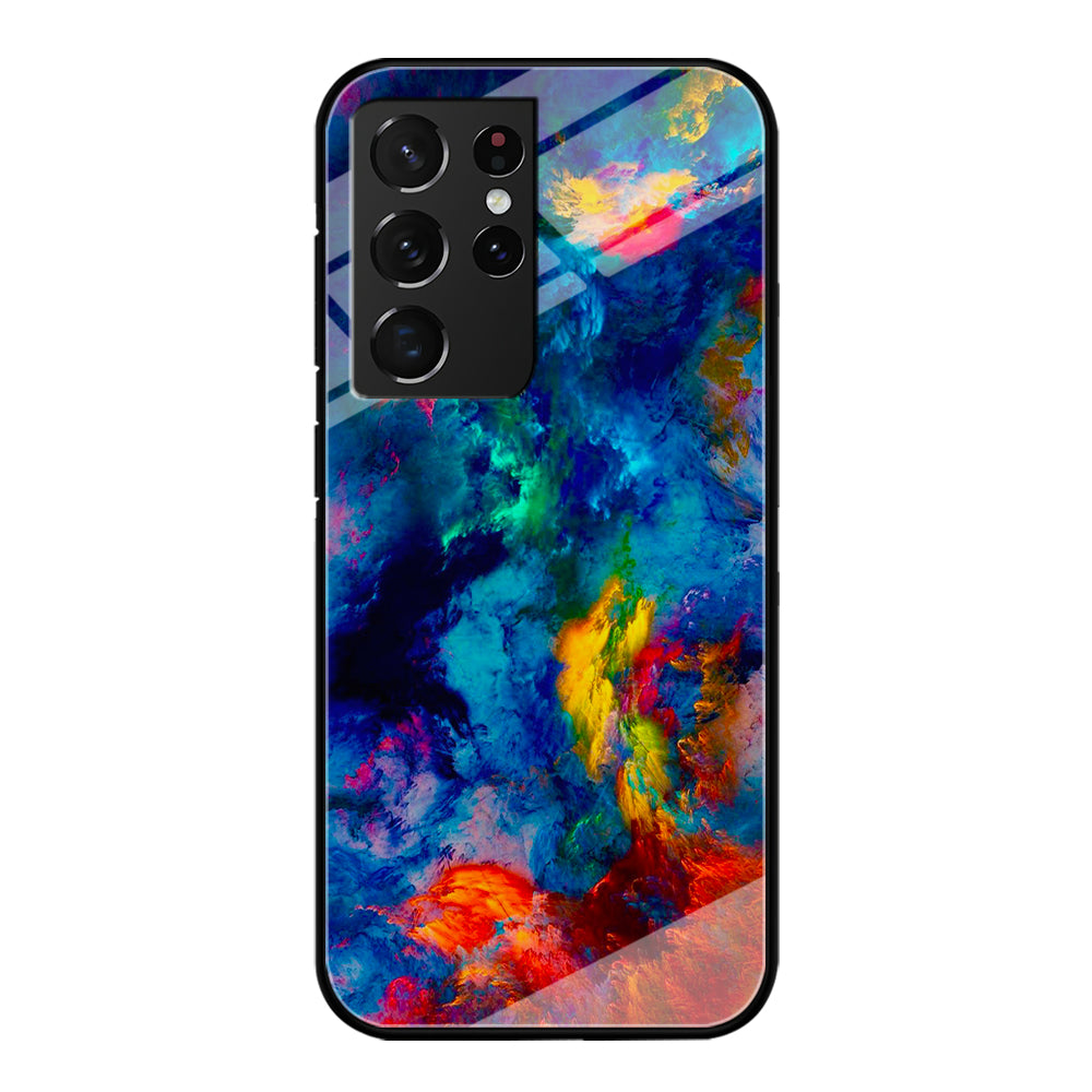 Beautiful Marble Colorful 001 Samsung Galaxy S21 Ultra Case-Phone Case-Tempered Glass Case-Altracase