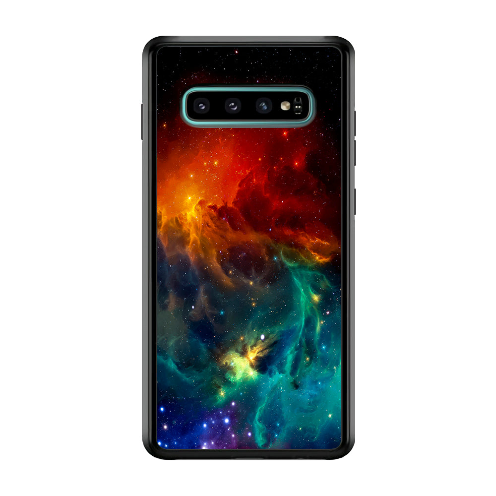 Beautiful Space Colorful 001 Samsung Galaxy S10 Case-Phone Case-Rubber Black (2D Case)-Altracase