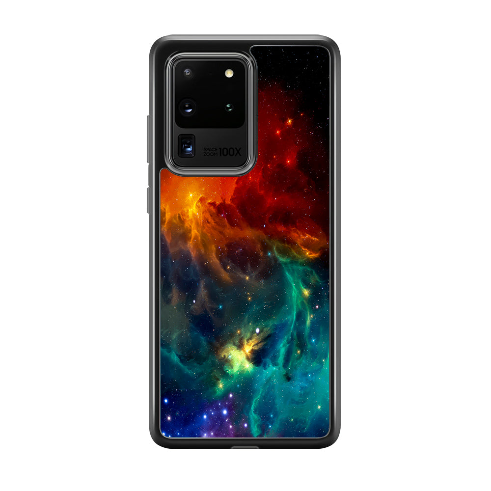 Beautiful Space Colorful 001 Samsung Galaxy S20 Ultra Case-Phone Case-Rubber Black (2D Case)-Altracase