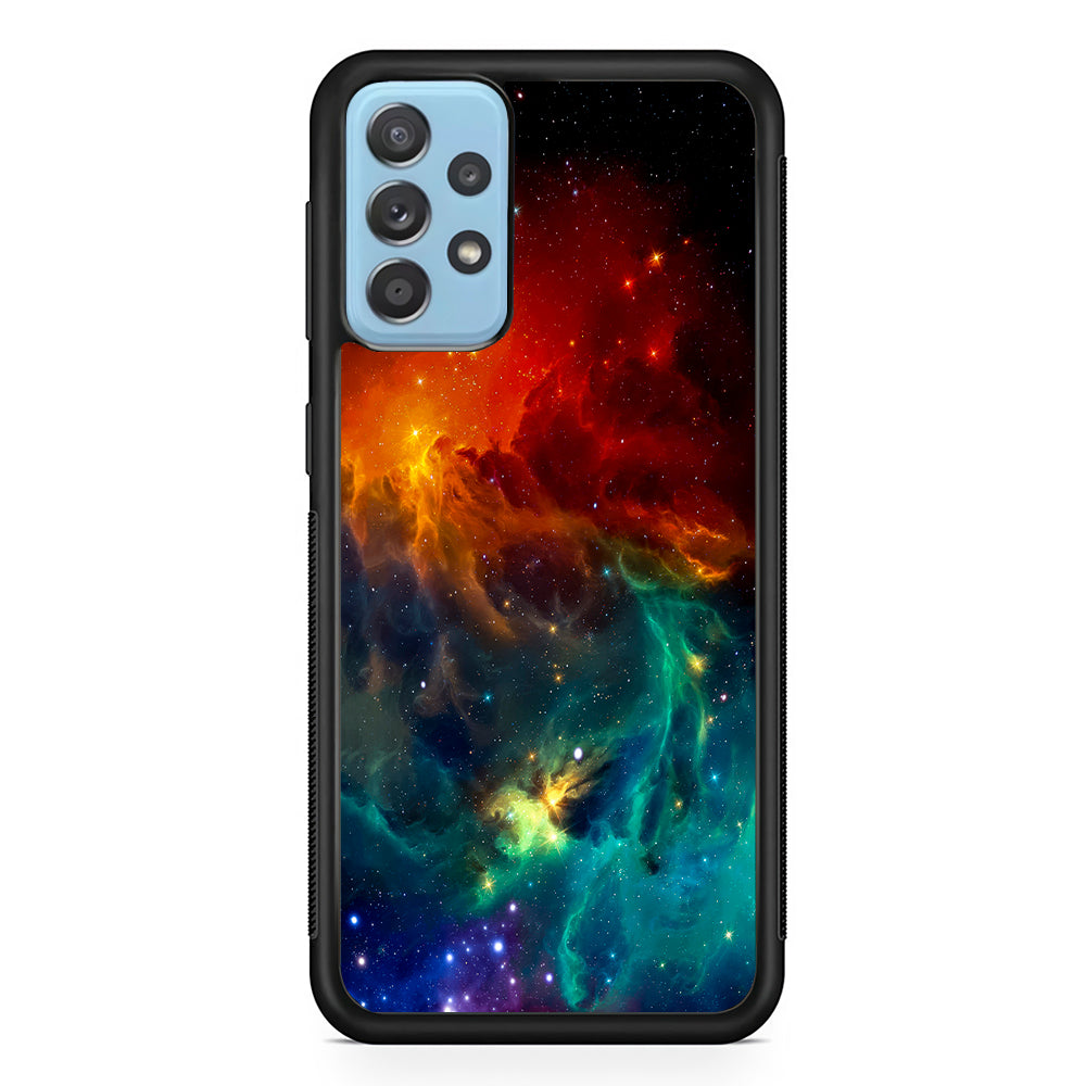 Beautiful Space Colorful 001 Samsung Galaxy A52 Case-Phone Case-Rubber Black (2D Case)-Altracase
