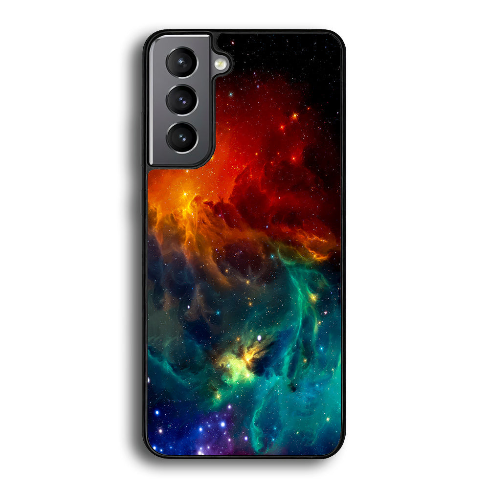 Beautiful Space Colorful 001 Samsung Galaxy S25 Case-Phone Case-Rubber Black (2D Case)-Altracase