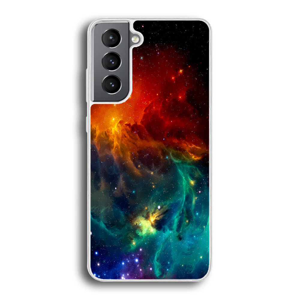 Beautiful Space Colorful 001 Samsung Galaxy S21 Plus Case-Phone Case-Rubber White (2D Case)-Altracase