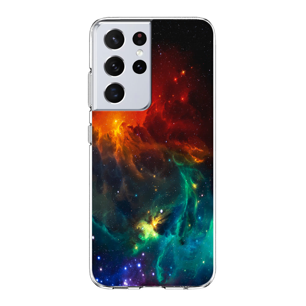 Beautiful Space Colorful 001 Samsung Galaxy S21 Ultra Case-Phone Case-Clear Soft Case-Altracase
