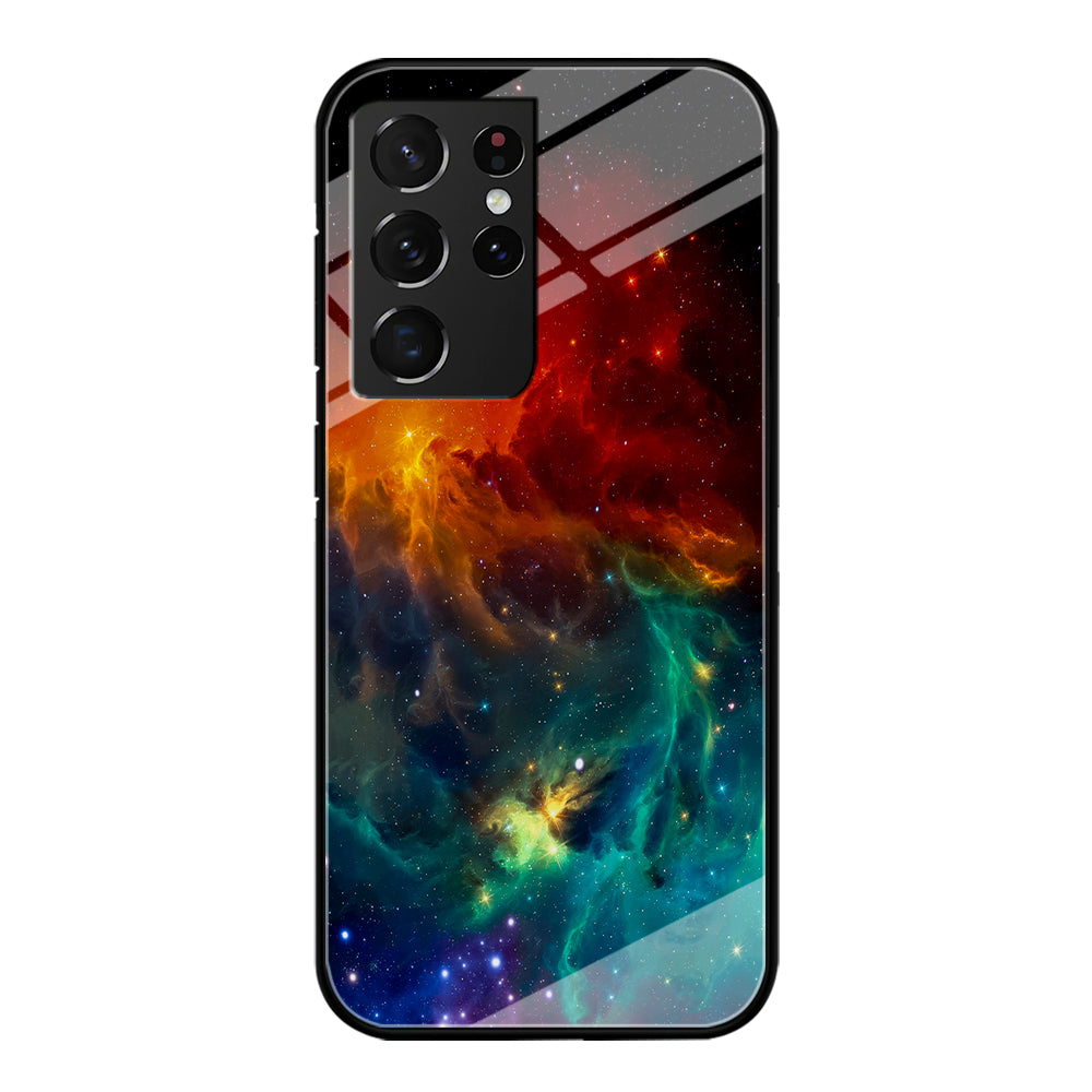 Beautiful Space Colorful 001 Samsung Galaxy S21 Ultra Case-Phone Case-Tempered Glass Case-Altracase