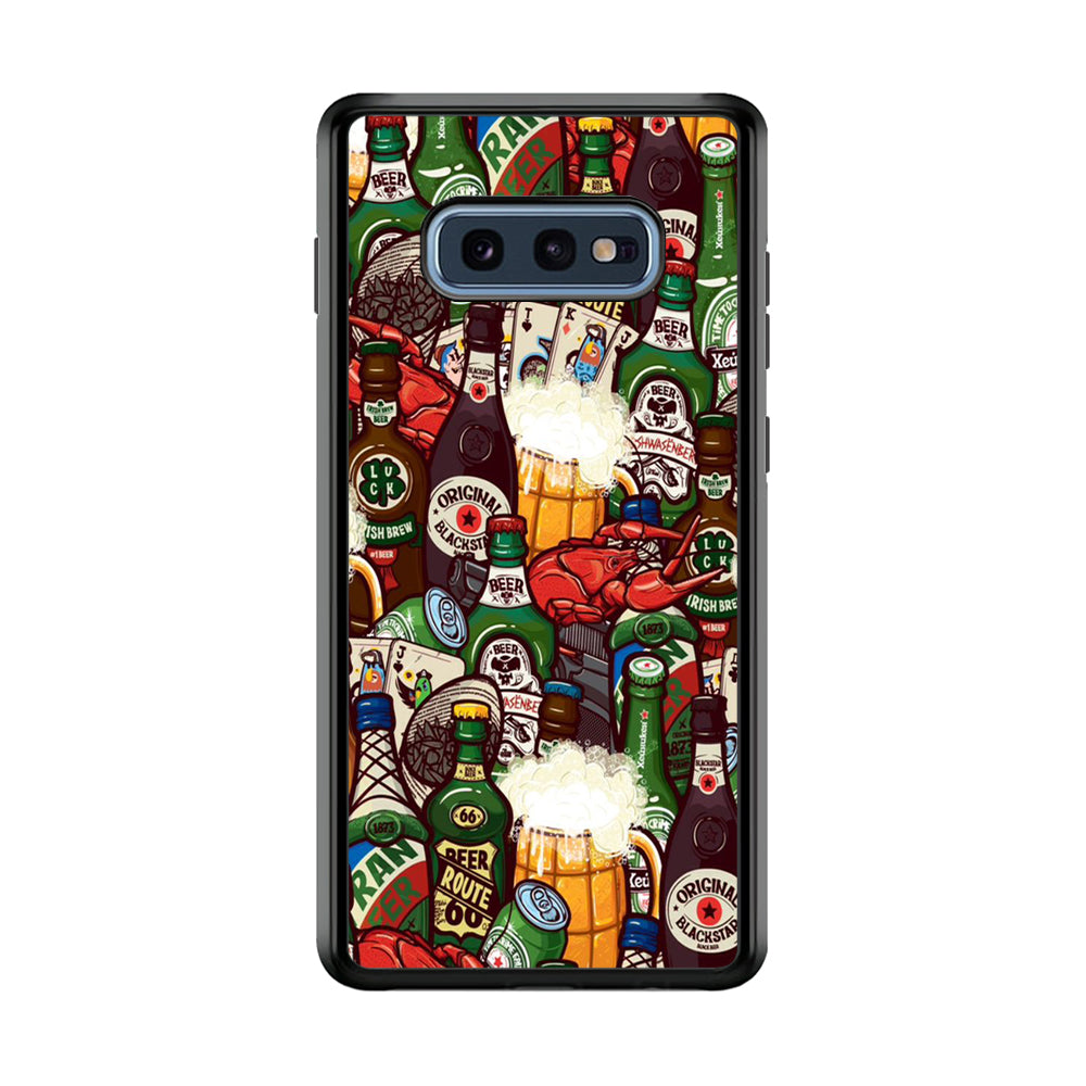 Beer Bottle Art Samsung Galaxy S10E Case-Phone Case-Rubber Black (2D Case)-Altracase