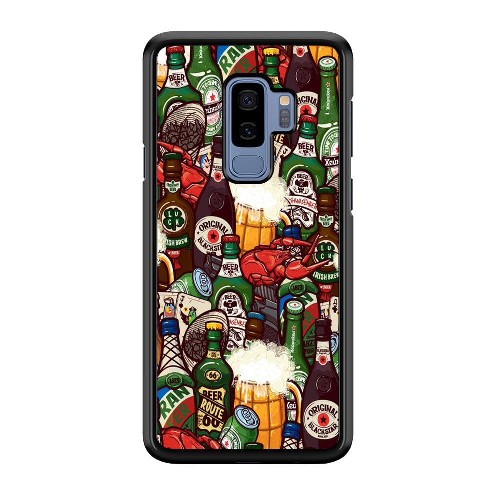 Beer Bottle Art Samsung Galaxy S9 Plus Case-Phone Case-Rubber Black (2D Case)-Altracase