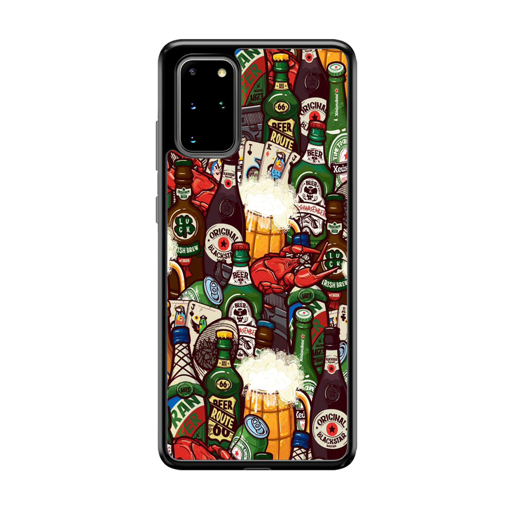 Beer Bottle Art Samsung Galaxy S20 Plus Case-Phone Case-Rubber Black (2D Case)-Altracase