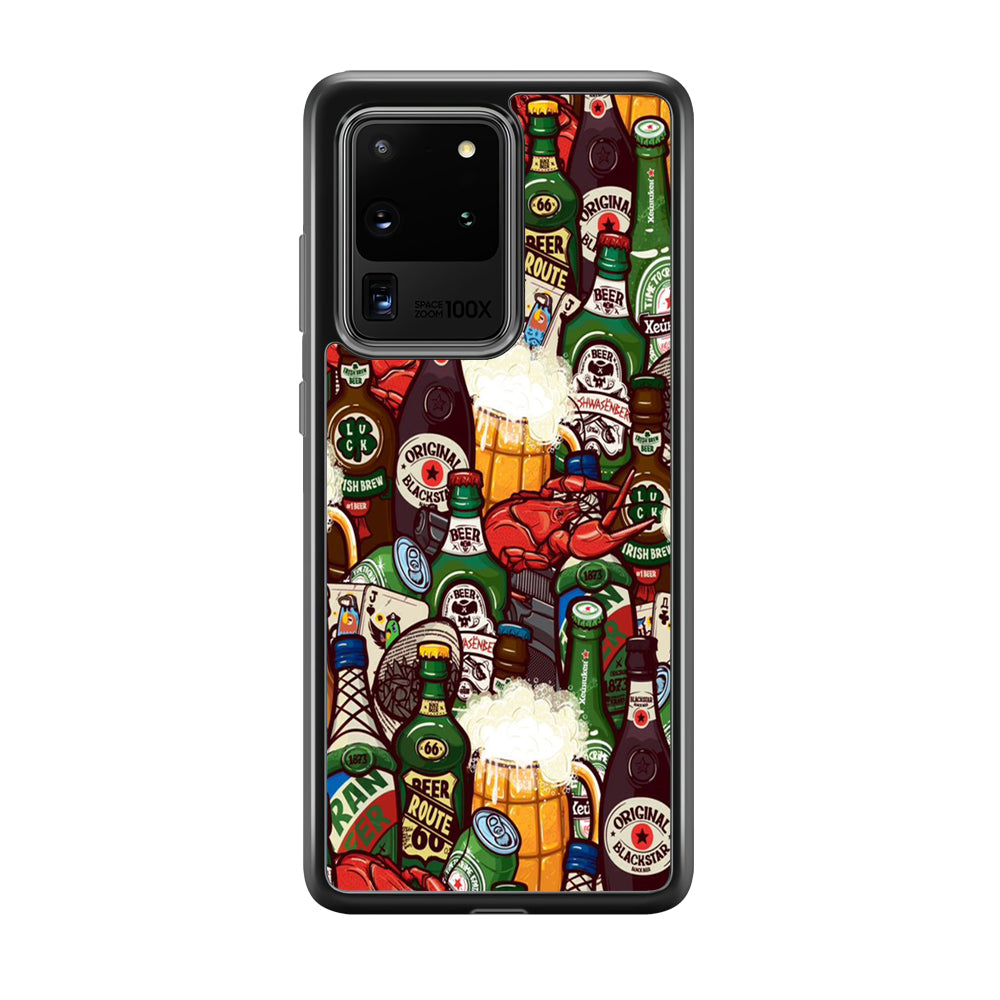 Beer Bottle Art Samsung Galaxy S20 Ultra Case-Phone Case-Tempered Glass Case-Altracase