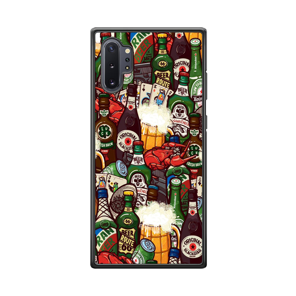Beer Bottle Art Samsung Galaxy Note 10 Plus Case-Phone Case-Rubber Black (2D Case)-Altracase