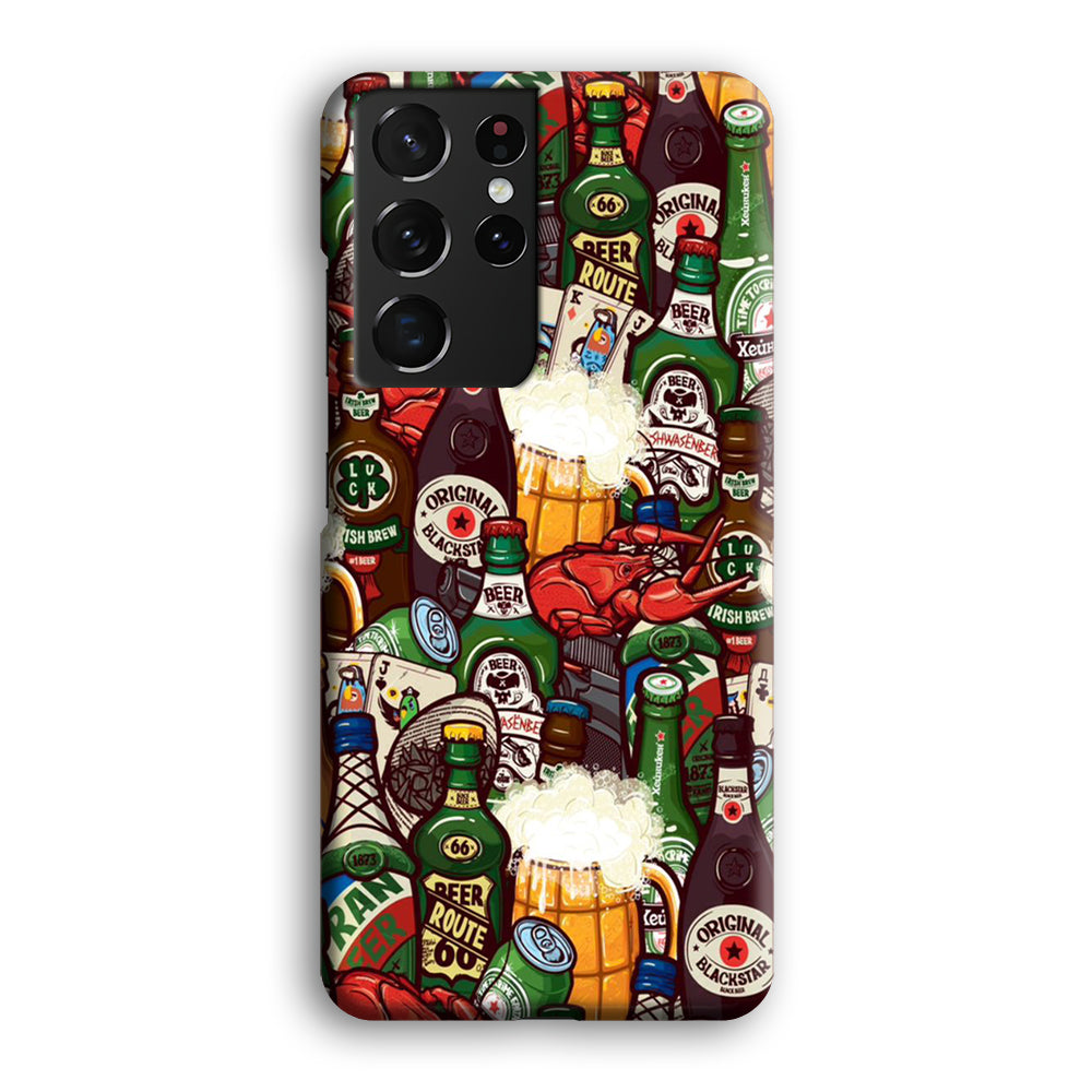 Beer Bottle Art Samsung Galaxy S21 Ultra Case-Phone Case-3D Case-Altracase