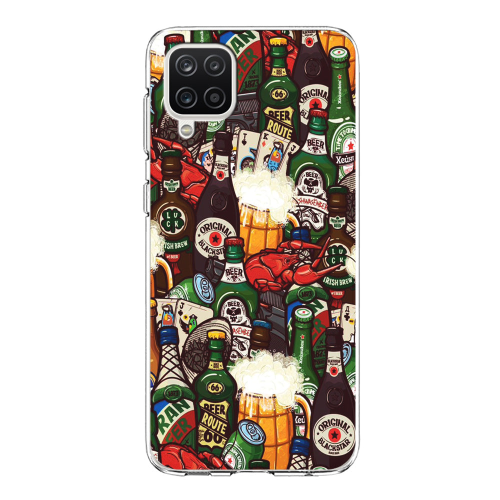 Beer Bottle Art Samsung Galaxy A12 Case-Phone Case-Clear Soft Case-Altracase
