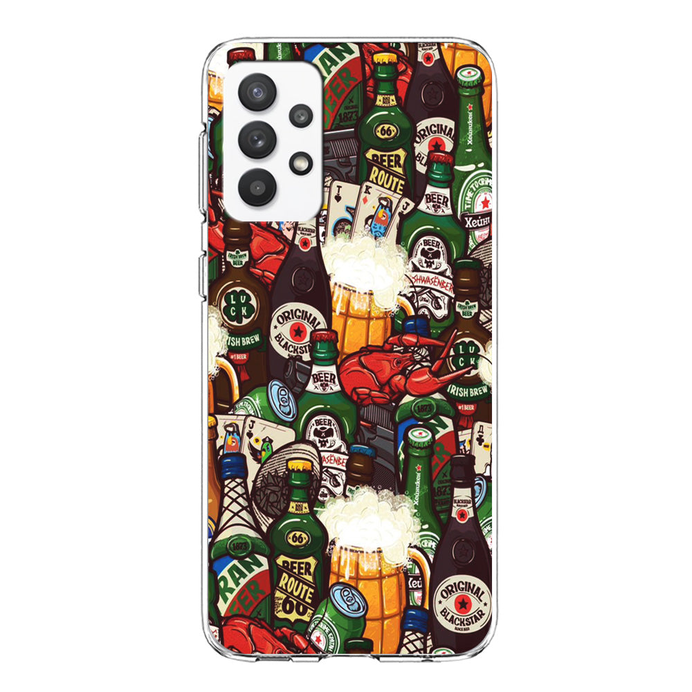 Beer Bottle Art Samsung Galaxy A32 Case-Phone Case-Clear Soft Case-Altracase