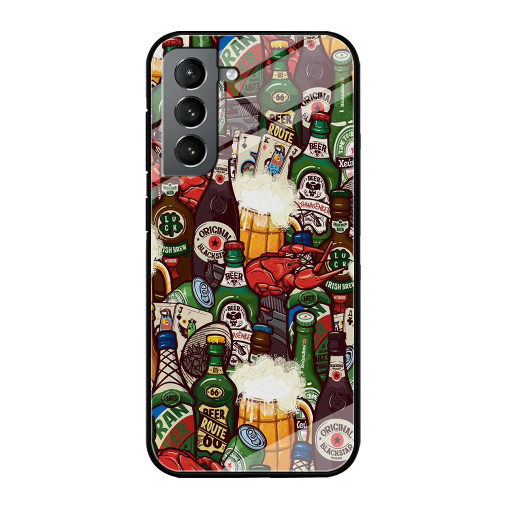 Beer Bottle Art Samsung Galaxy S23 Plus Case-Phone Case-Tempered Glass Case-Altracase