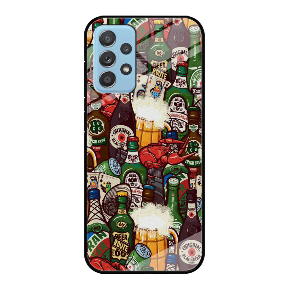 Beer Bottle Art Samsung Galaxy A52 Case-Phone Case-Tempered Glass Case-Altracase