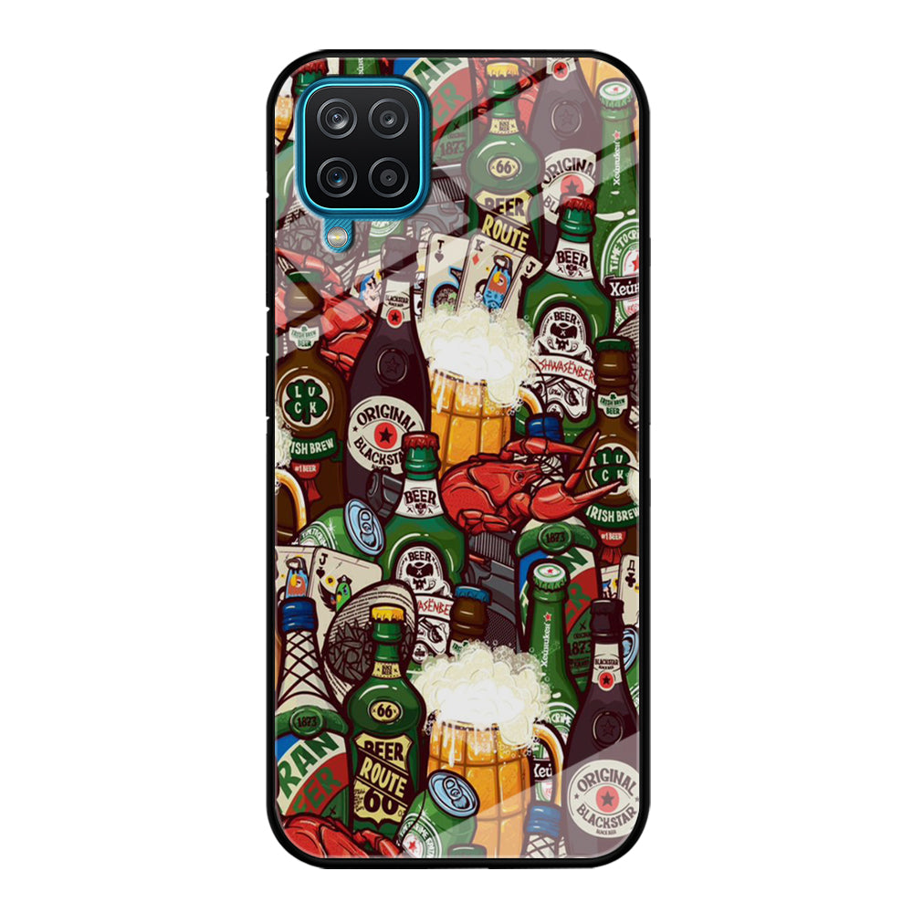 Beer Bottle Art Samsung Galaxy A12 Case-Phone Case-Tempered Glass Case-Altracase