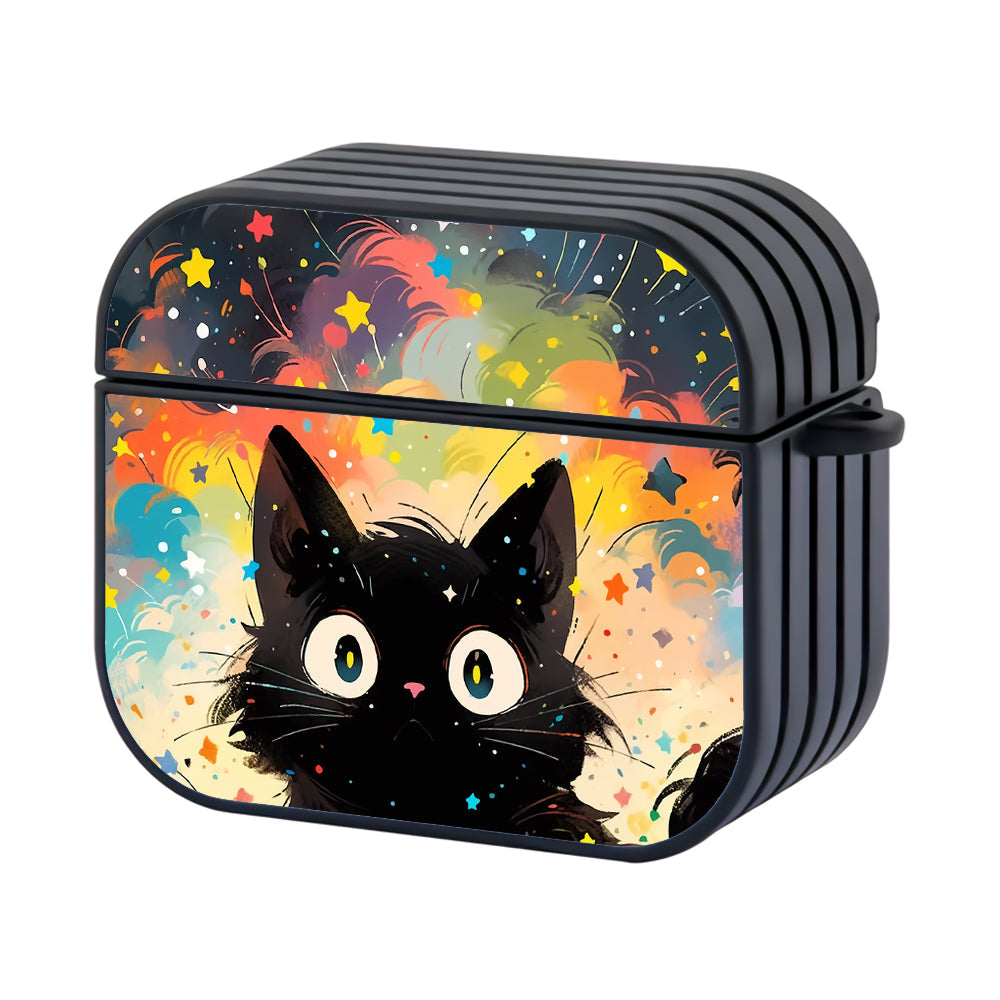 Black Cat with Big Eyes Apple AirPods 4 Case - Altracase
