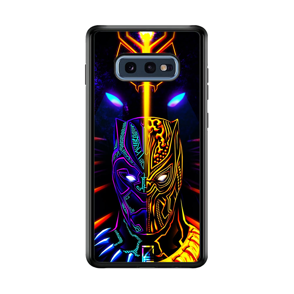 Black Panther And Golden Jaguar Samsung Galaxy S10E Case-Phone Case-Rubber Black (2D Case)-Altracase