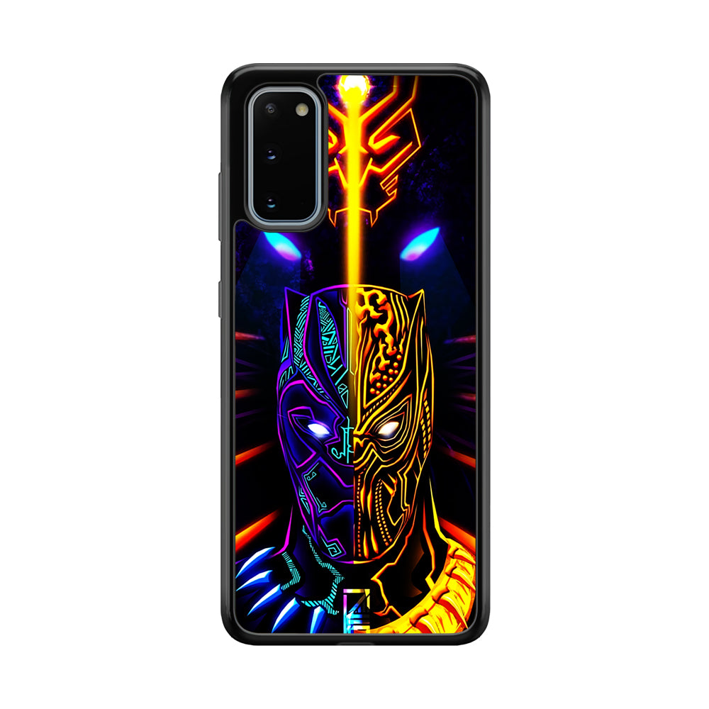 Black Panther And Golden Jaguar Samsung Galaxy S20 Case-Phone Case-Rubber Black (2D Case)-Altracase
