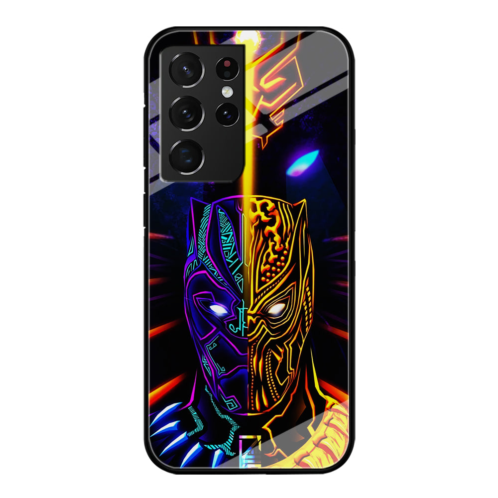 Black Panther And Golden Jaguar Samsung Galaxy S21 Ultra Case-Phone Case-Tempered Glass Case-Altracase