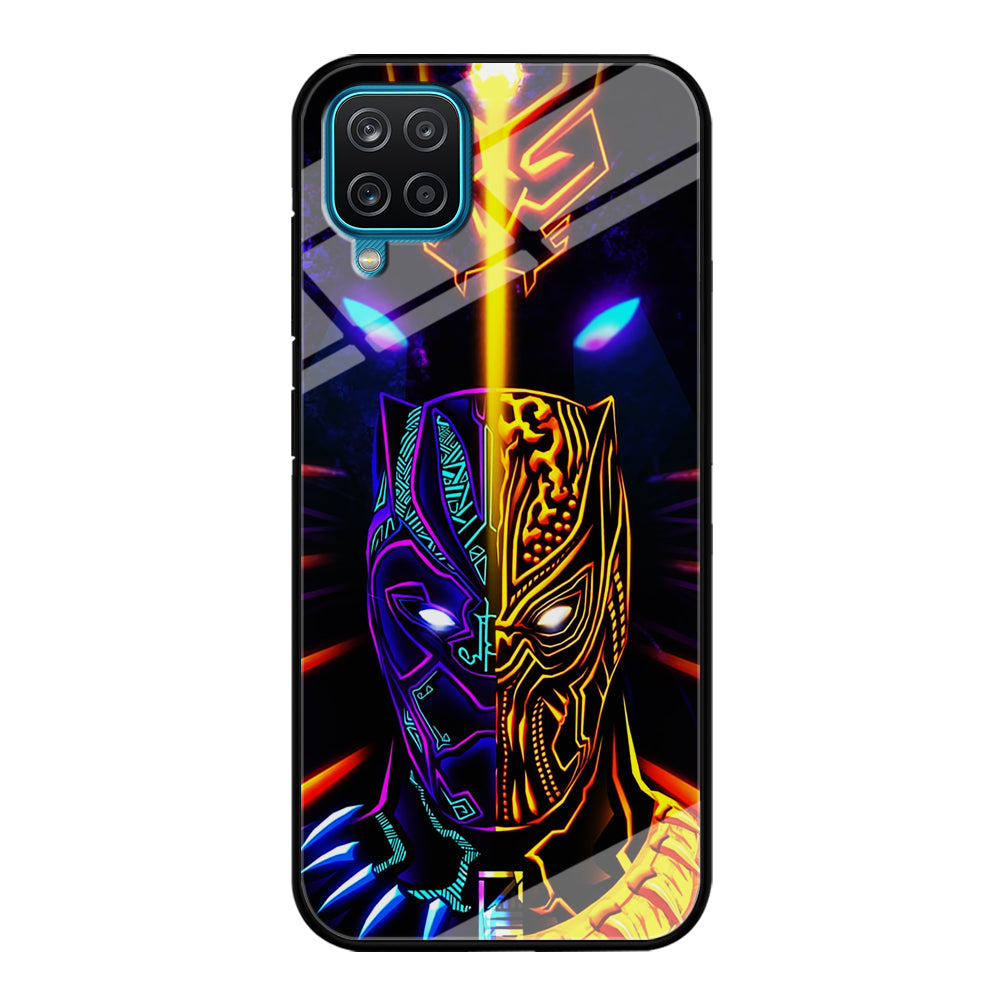 Black Panther And Golden Jaguar Samsung Galaxy A12 Case-Phone Case-Tempered Glass Case-Altracase