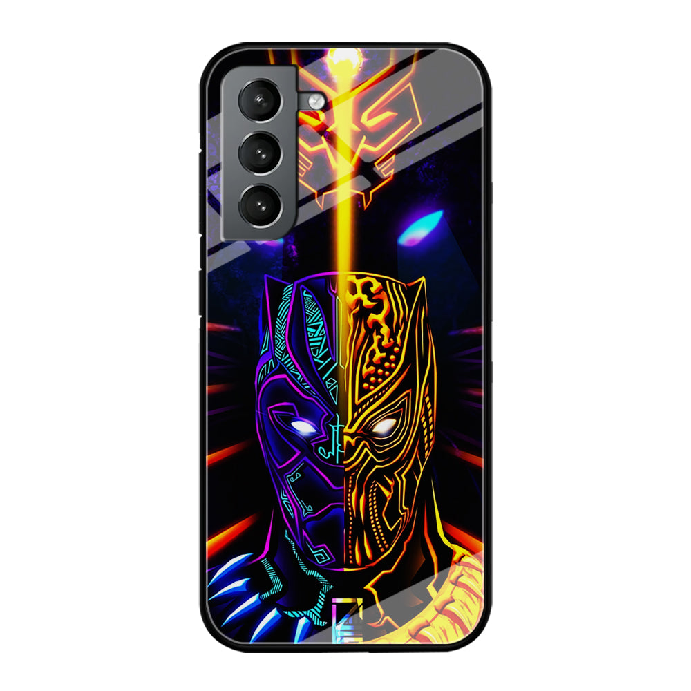 Black Panther And Golden Jaguar Samsung Galaxy S21 Plus Case-Phone Case-Tempered Glass Case-Altracase