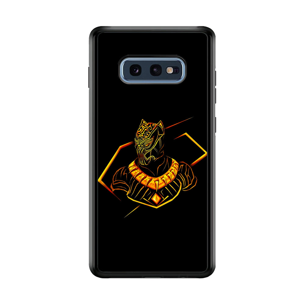 Black Panther Golden Art Samsung Galaxy S10E Case-Phone Case-Rubber Black (2D Case)-Altracase