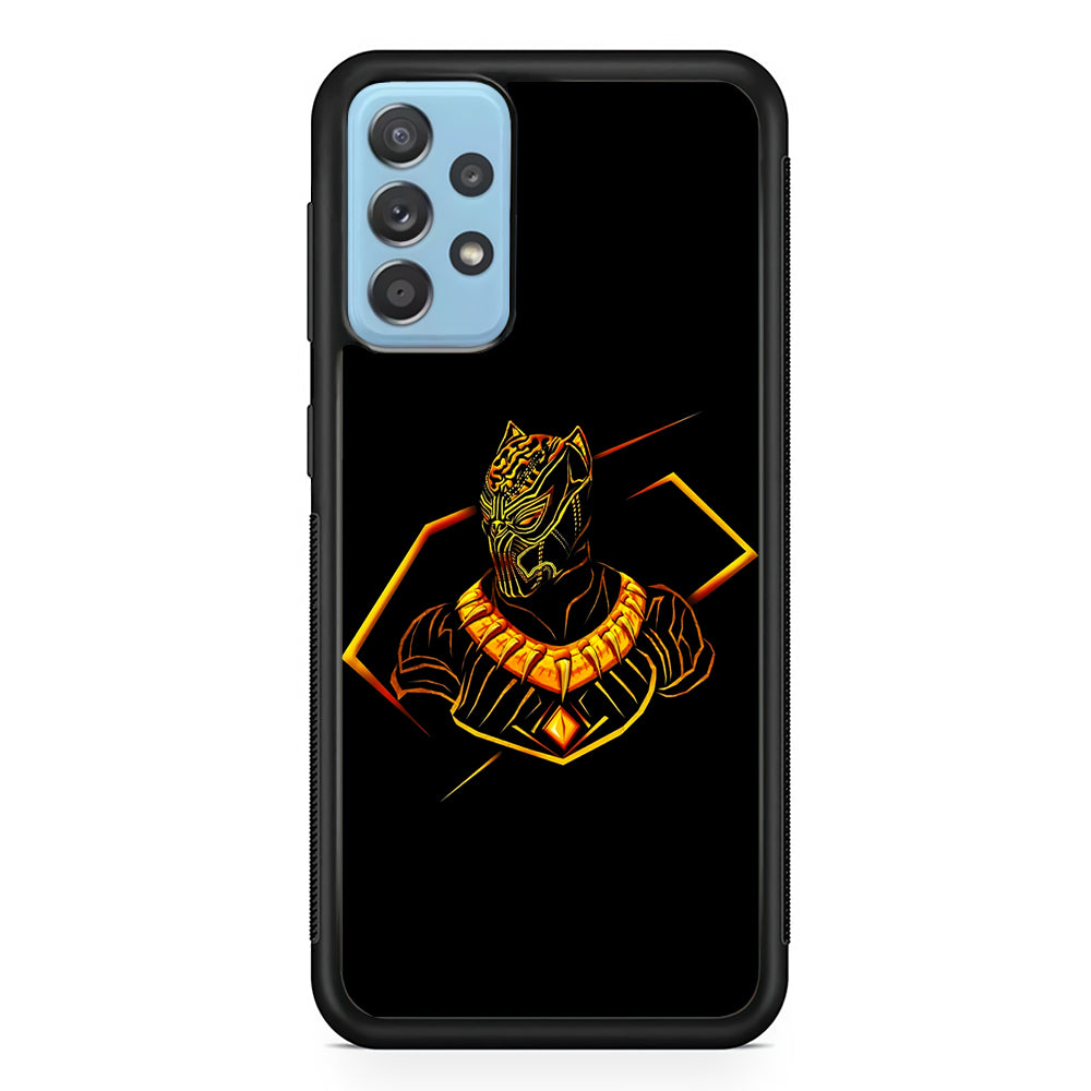 Black Panther Golden Art Samsung Galaxy A52 Case-Phone Case-Rubber Black (2D Case)-Altracase