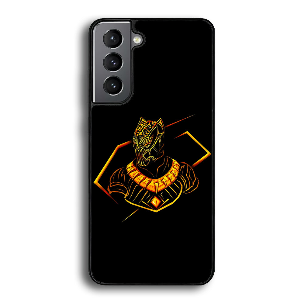 Black Panther Golden Art Samsung Galaxy S21 Plus Case-Phone Case-Rubber Black (2D Case)-Altracase