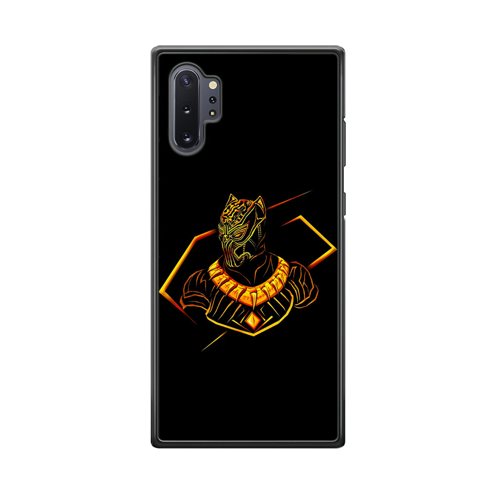 Black Panther Golden Art Samsung Galaxy Note 10 Plus Case-Phone Case-Rubber Black (2D Case)-Altracase