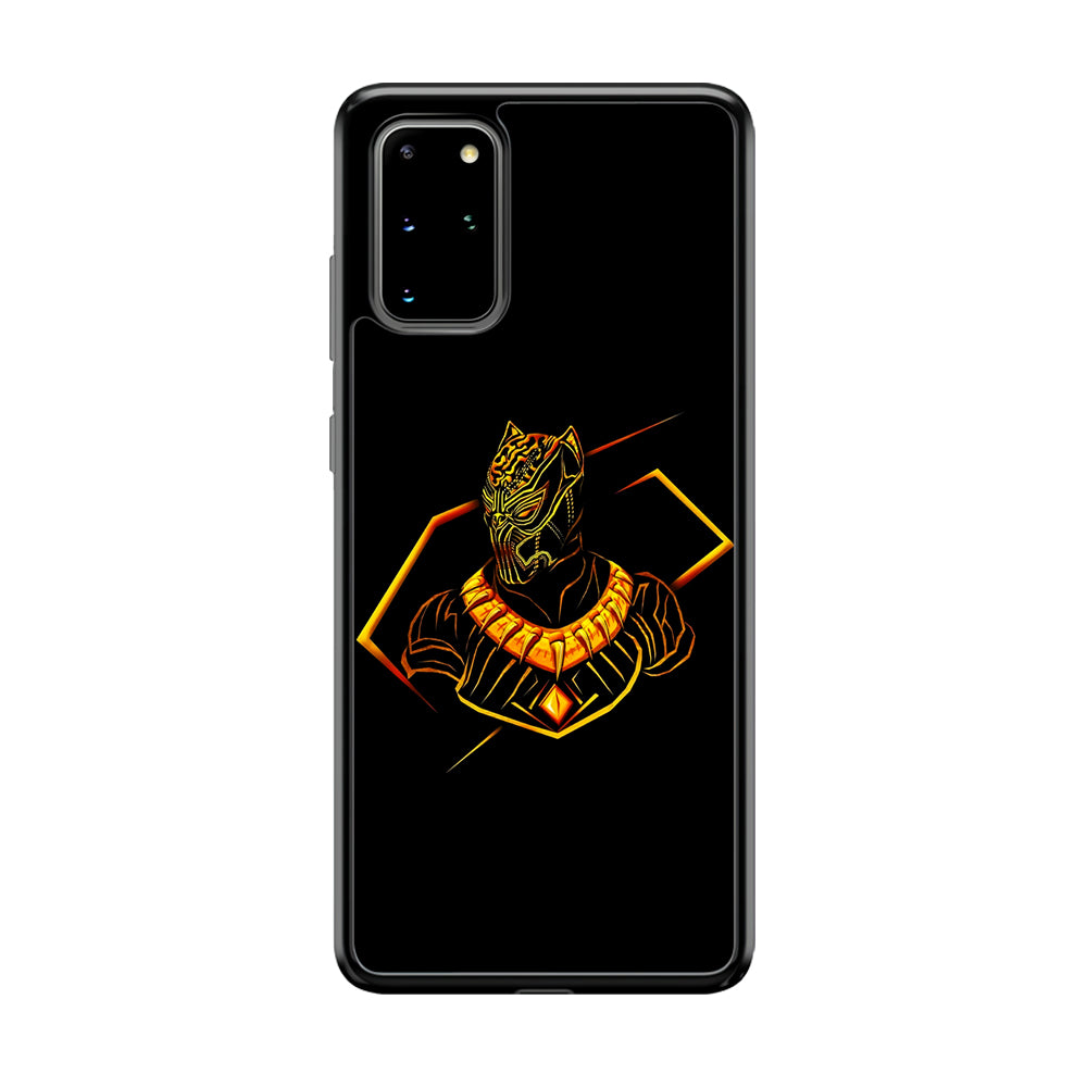 Black Panther Golden Art Samsung Galaxy S20 Plus Case-Phone Case-Rubber Black (2D Case)-Altracase