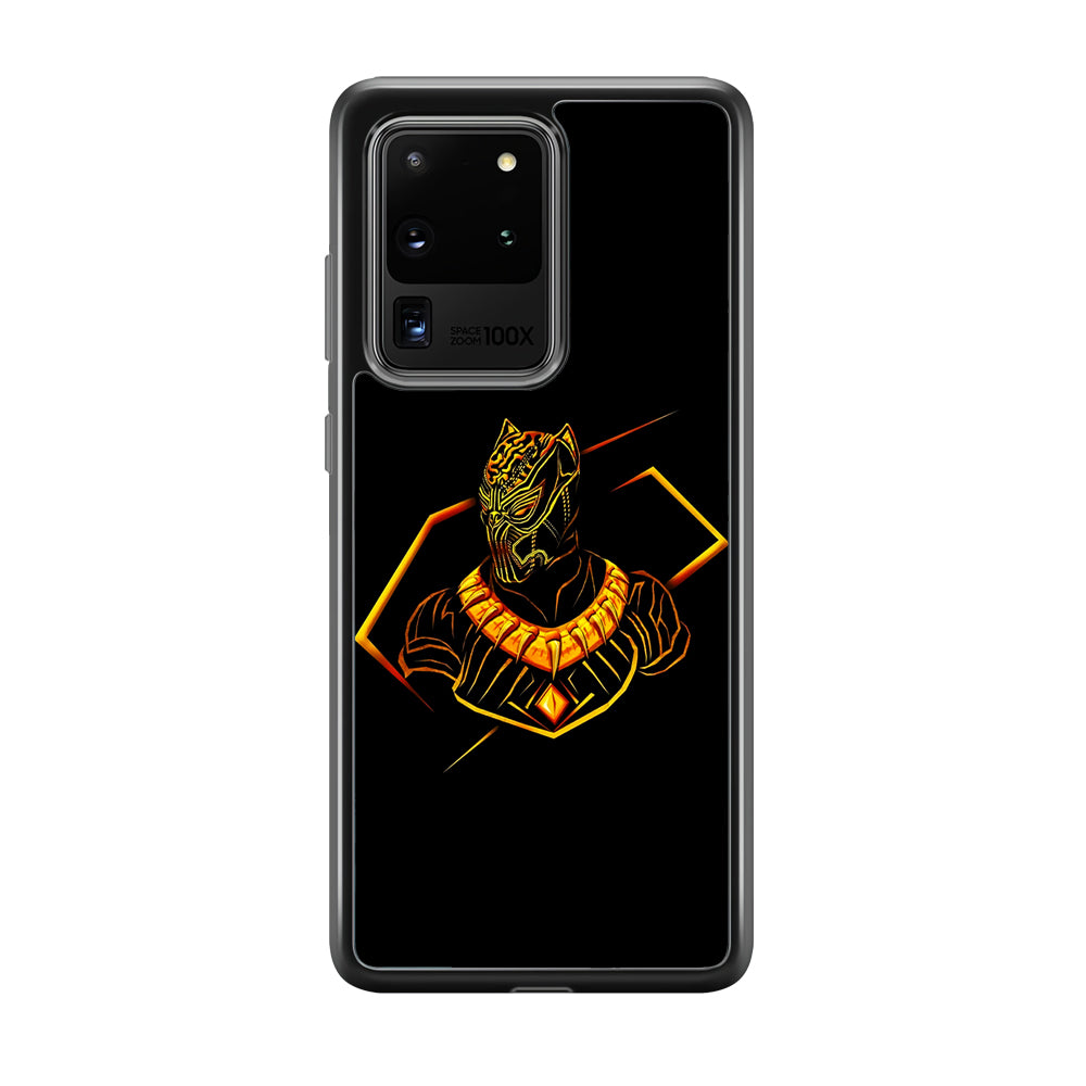 Black Panther Golden Art Samsung Galaxy S20 Ultra Case-Phone Case-Rubber Black (2D Case)-Altracase