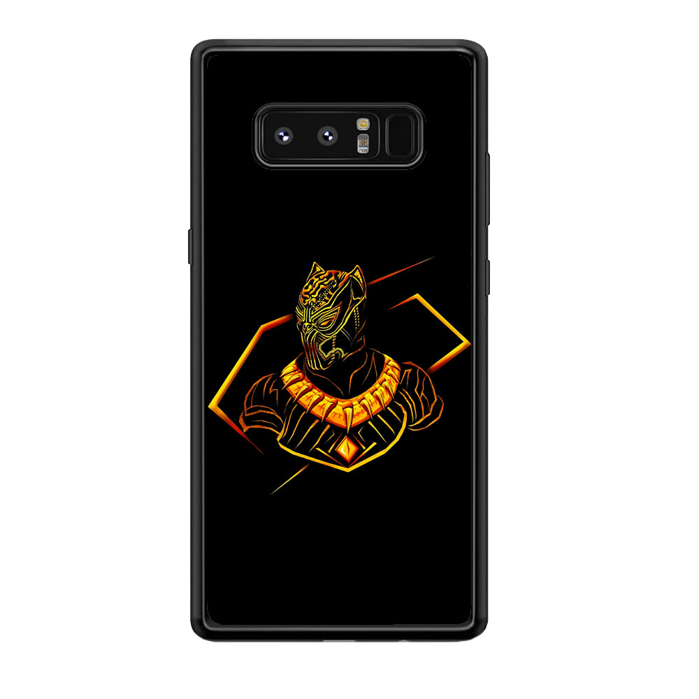 Black Panther Golden Art Samsung Galaxy Note 8 Case-Phone Case-Rubber Black (2D Case)-Altracase
