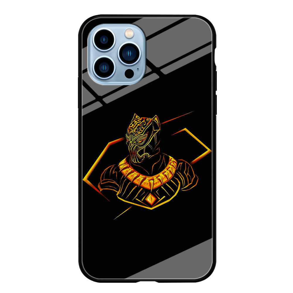 Black Panther Golden Art iPhone 14 Pro Case-Phone Case-Tempered Glass Case-Altracase
