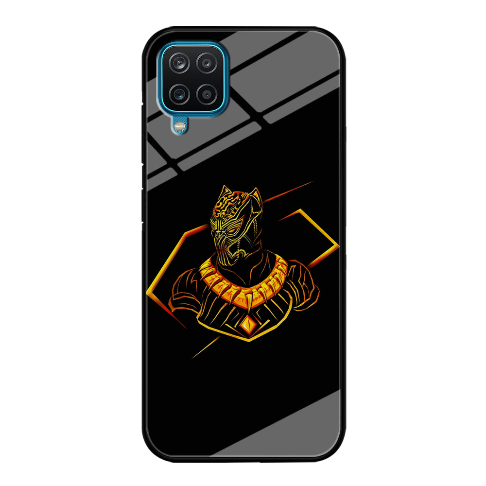 Black Panther Golden Art Samsung Galaxy A12 Case-Phone Case-Tempered Glass Case-Altracase