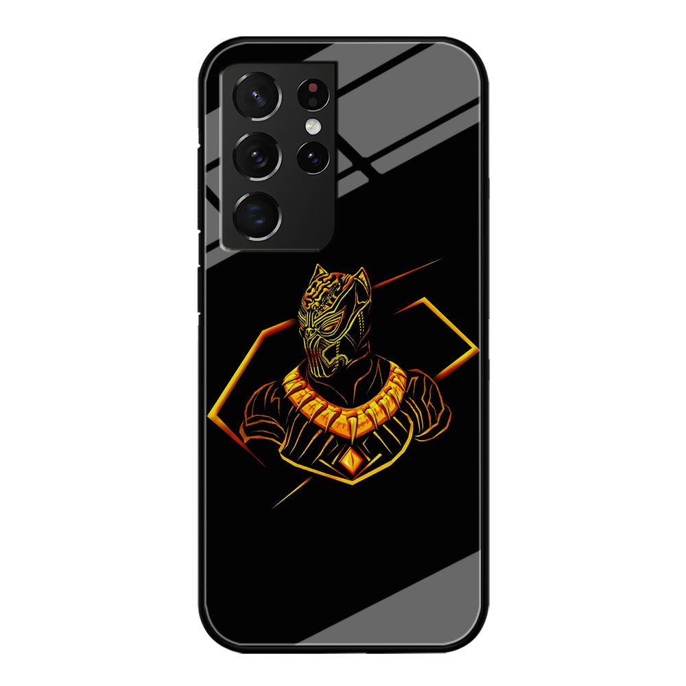 Black Panther Golden Art Samsung Galaxy S21 Ultra Case-Phone Case-Tempered Glass Case-Altracase
