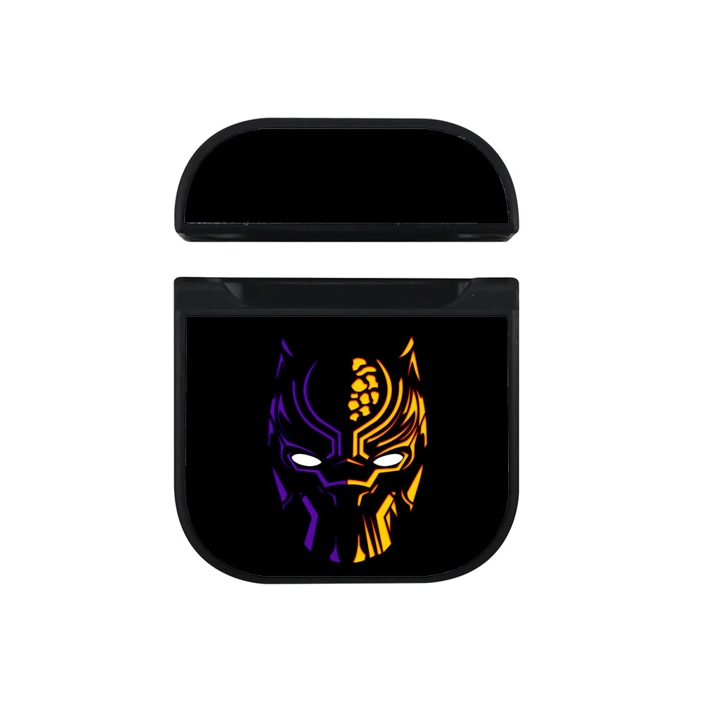 Black Panther Mask Logo Hard Plastic Case Cover For Apple Airpods-AirPod Case-Black-Altracase