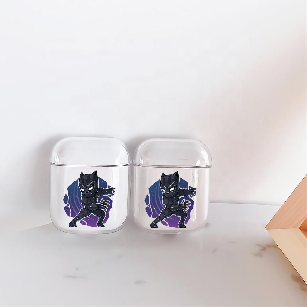 Black Phanter Mini Cartoon Hard Plastic Protective Clear Case Cover For Apple Airpods-AirPod Case-Altracase