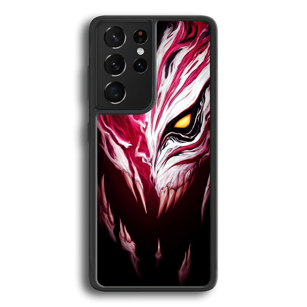 Bleach Hollow Mask Art Samsung Galaxy S23 Ultra Case-Phone Case-Rubber Black (2D Case)-Altracase