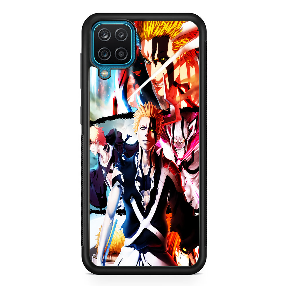 Bleach Ichigo Kurosaki Collage Samsung Galaxy A12 Case-Phone Case-Rubber Black (2D Case)-Altracase